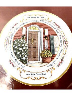 Elsa Williams Counted Cross Stitch Kit "A Family Circle" 12" Diam Made In USA